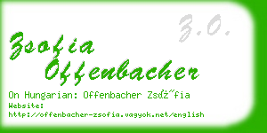 zsofia offenbacher business card